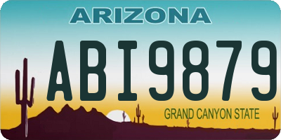 AZ license plate ABI9879