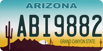 AZ license plate ABI9882