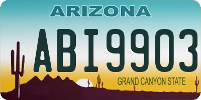 AZ license plate ABI9903