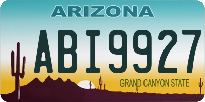 AZ license plate ABI9927