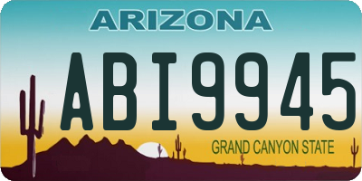 AZ license plate ABI9945