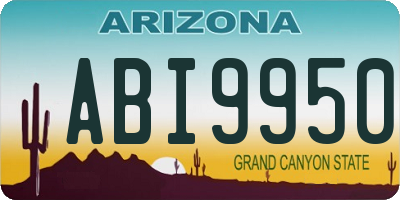 AZ license plate ABI9950