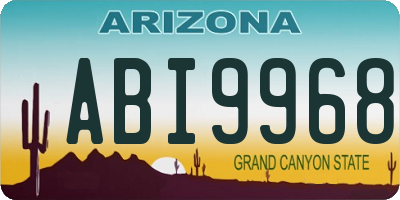 AZ license plate ABI9968