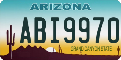 AZ license plate ABI9970