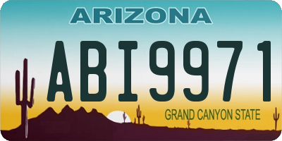 AZ license plate ABI9971