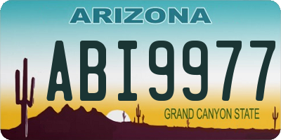 AZ license plate ABI9977