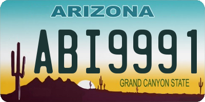 AZ license plate ABI9991