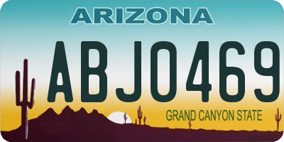 AZ license plate ABJ0469