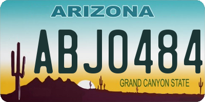 AZ license plate ABJ0484