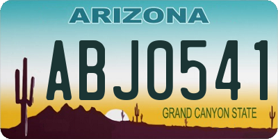 AZ license plate ABJ0541