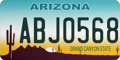 AZ license plate ABJ0568