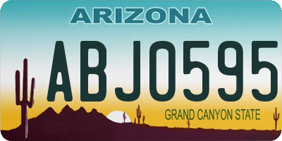 AZ license plate ABJ0595
