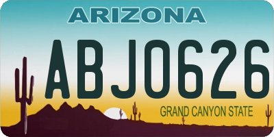 AZ license plate ABJ0626