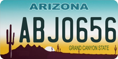 AZ license plate ABJ0656
