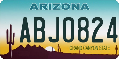 AZ license plate ABJ0824