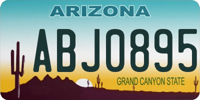 AZ license plate ABJ0895