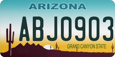 AZ license plate ABJ0903