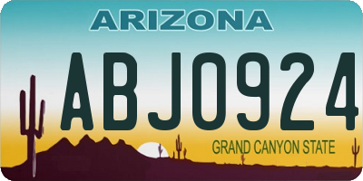 AZ license plate ABJ0924