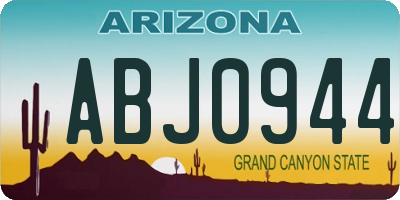 AZ license plate ABJ0944