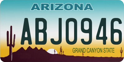 AZ license plate ABJ0946
