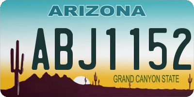 AZ license plate ABJ1152