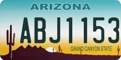AZ license plate ABJ1153