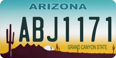 AZ license plate ABJ1171