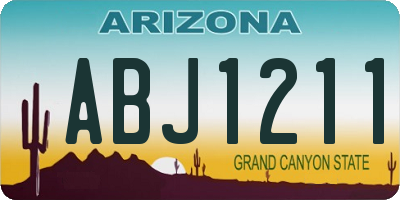 AZ license plate ABJ1211