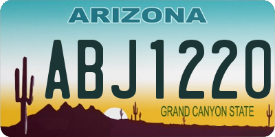AZ license plate ABJ1220