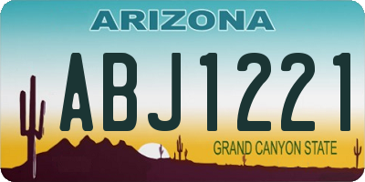AZ license plate ABJ1221