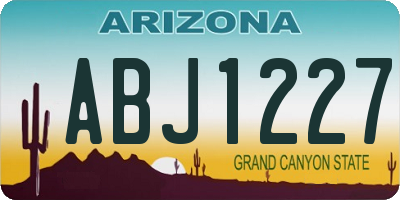 AZ license plate ABJ1227