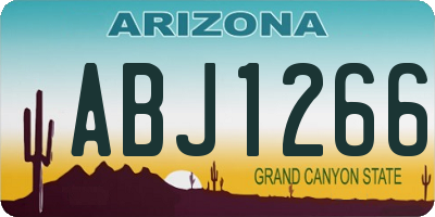 AZ license plate ABJ1266