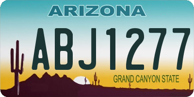 AZ license plate ABJ1277