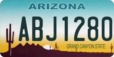 AZ license plate ABJ1280