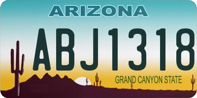 AZ license plate ABJ1318