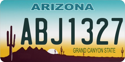 AZ license plate ABJ1327