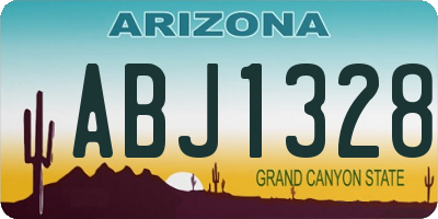 AZ license plate ABJ1328