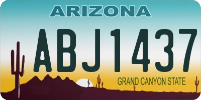 AZ license plate ABJ1437