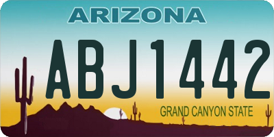 AZ license plate ABJ1442