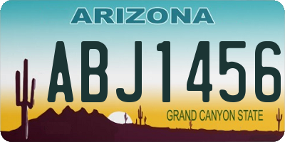 AZ license plate ABJ1456