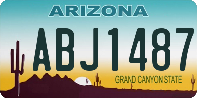 AZ license plate ABJ1487