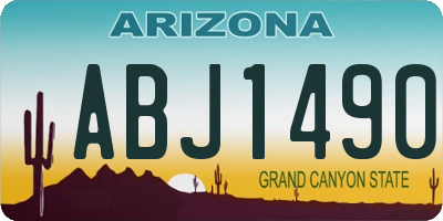 AZ license plate ABJ1490