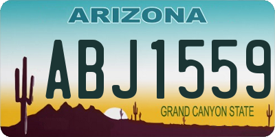 AZ license plate ABJ1559