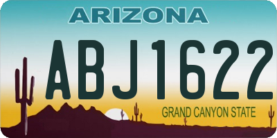 AZ license plate ABJ1622