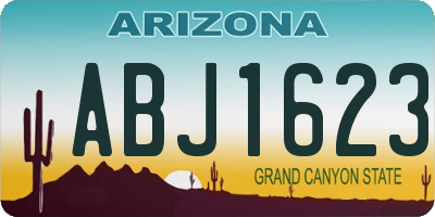 AZ license plate ABJ1623