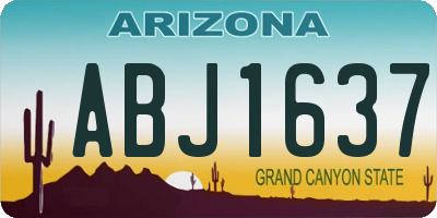 AZ license plate ABJ1637