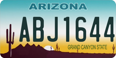 AZ license plate ABJ1644