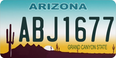 AZ license plate ABJ1677