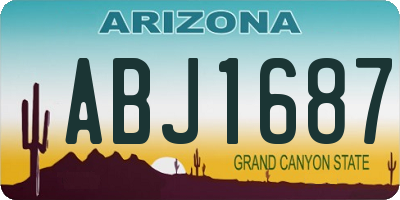 AZ license plate ABJ1687