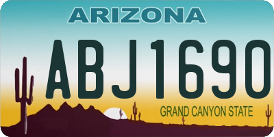 AZ license plate ABJ1690